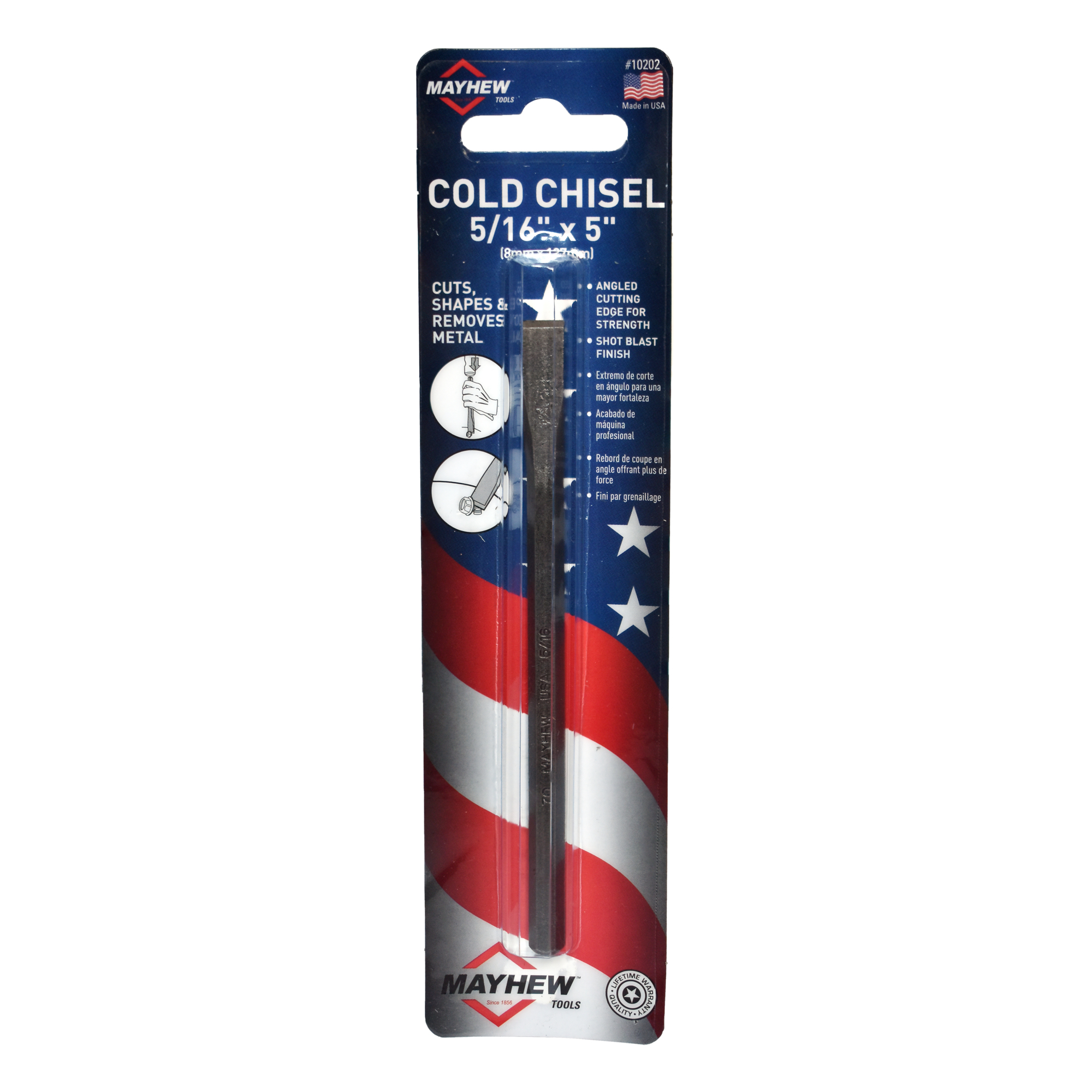 Mayhew Cold Chisel, 5/16in. x 5in., Model# 10202